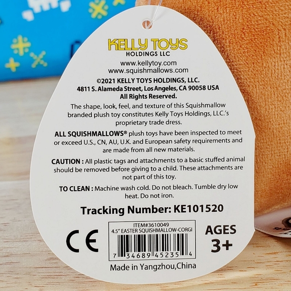 Squishmallow Reginald the Corgi 4.5" UltraSoft Stuffed Easter Plush Toy NWT - Picture 12 of 12